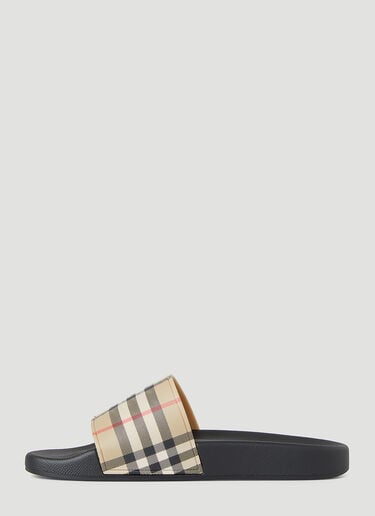 Vintage 格纹拖鞋 Burberry Vintage 格纹拖鞋 米 bur0249090