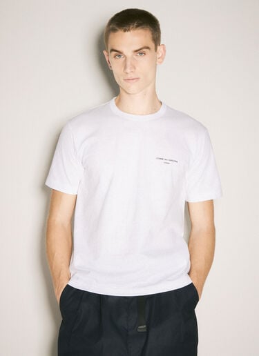 Comme des Garçons Homme 로고 프린트 티셔츠 화이트 cdh0158015