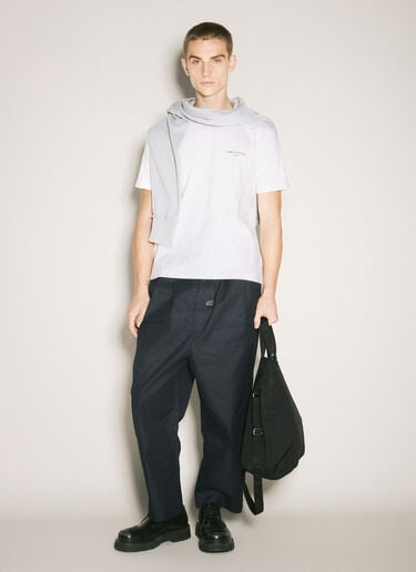 Comme des Garçons Homme 로고 프린트 티셔츠 화이트 cdh0158015