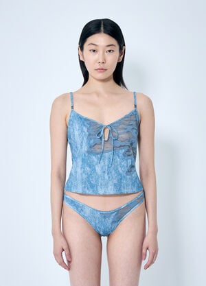 SAVAGE X DIESEL Lace-Sleep-Cami Top Blue dsf0258004