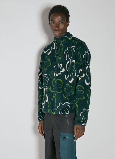 District Vision Half-Zip Pile Fleece Sweater Green dtv0154001