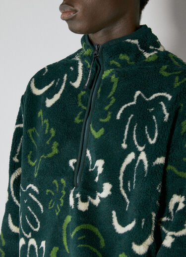 District Vision Half-Zip Pile Fleece Sweater Green dtv0154001