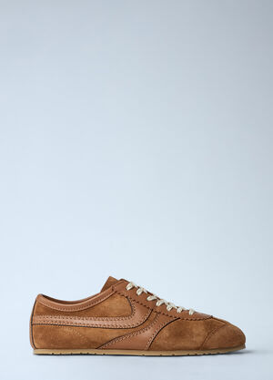 Dries Van Noten Suede Low-Top Sneakers Tan dvn0261006