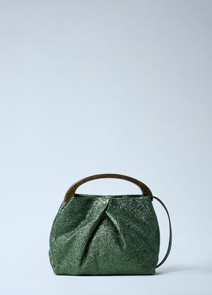 Dries Van Noten Metallic Handbag Green dvn0261007