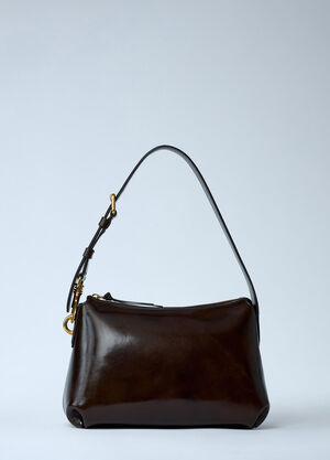 Dries Van Noten レザーショルダーバッグ  ダークブラウン dvn0261009
