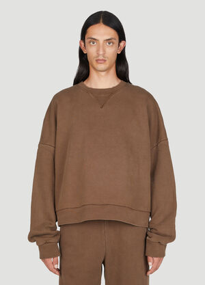 Entire Studios Boxy Crewneck Sweatershirt Brown ent0353005