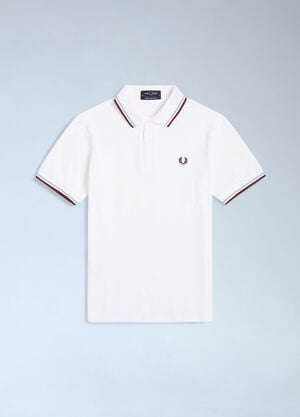 Fred Perry Logo Motif Polo Shirt White fry0162005