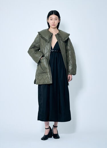 Shiny Quilt Jacket GANNI Shiny Quilt Jacket Green gan0259023