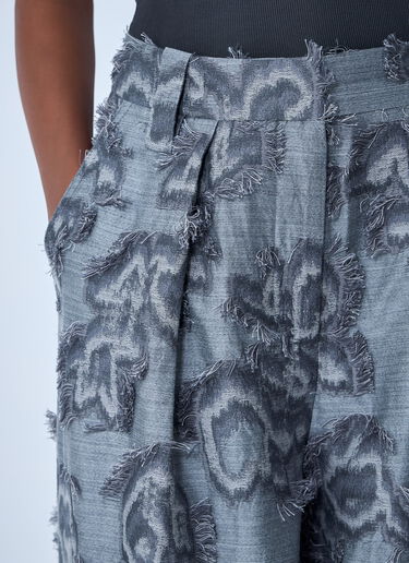 GANNI Fil Coupe Suiting Big Pleat Pants Grey gan0261012