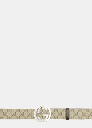 Gucci GGスプリーム モノグラムバックルベルト ブラウン guc0131030