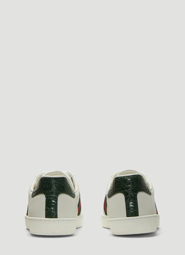 Ace Leather Sneakers Gucci Ace Leather Sneakers White guc0137077