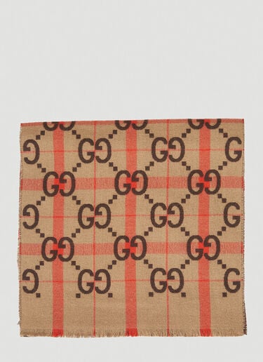 GG Check Scarf Gucci GG Check Scarf Beige guc0151112
