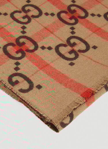 GG Check Scarf Gucci GG Check Scarf Beige guc0151112