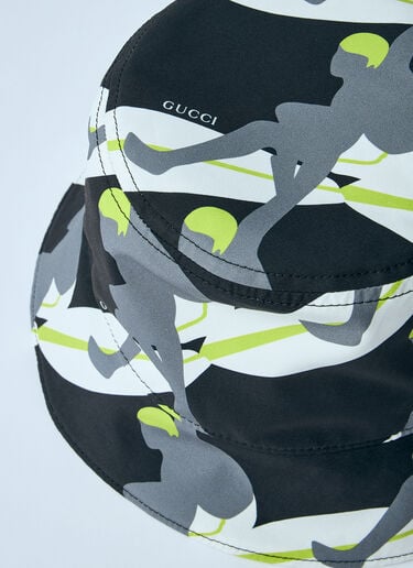 Printed Bucket Hat Gucci Printed Bucket Hat Black guc0160019