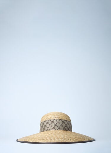 Straw Wide Brim Hat With GG Bow Gucci Straw Wide Brim Hat With GG Bow Beige guc0261054