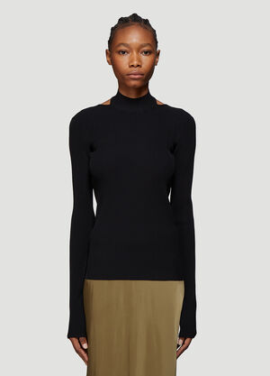 Helmut Lang Open Back Sweater Black hlm0237001