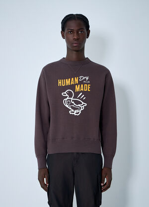 HUMAN MADE Logo Motif Sweatshirt Brown hmd0161002