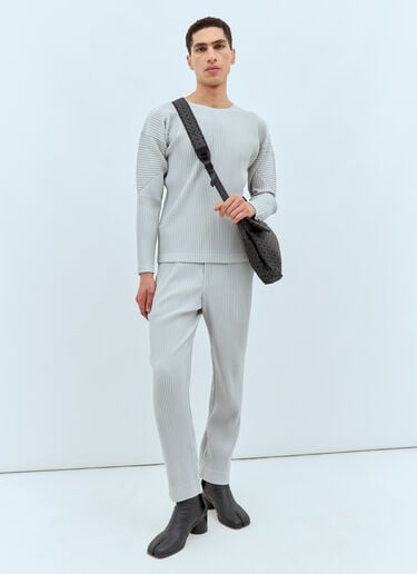 Pleated Long-Sleeve Top Homme Plissé Issey Miyake Pleated Long-Sleeve Top Grey hmp0158006