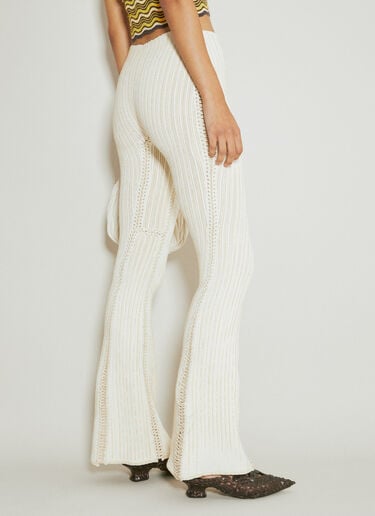 Tent Flared Knit Pants Isa Boulder Tent Flared Knit Pants White isa0253008