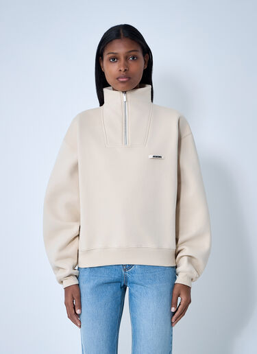 Jacquemus Le Camionneur Gros Grain Sweatshirt Light Beige jac0262024
