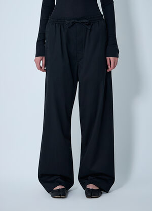 Lemaire Lightweight Cotton Satin Pants Black lem0262003