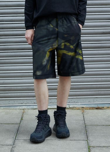 Massimo Osti Studio Camouflage Bermuda Shorts Black mao0158021
