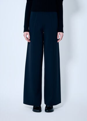 Max Mara Knit Wide Leg Pants Navy max0259002