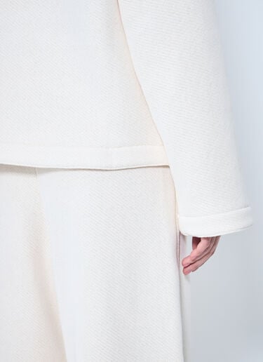 Logo Embroidery Hooded Sweatshirt Max Mara Logo Embroidery Hooded Sweatshirt White max0259005