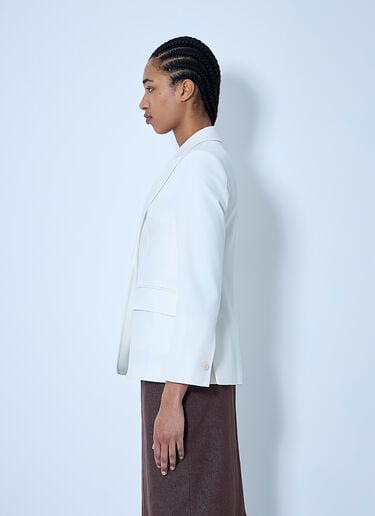 Max Mara Single-Breasted Blazer White max0259014