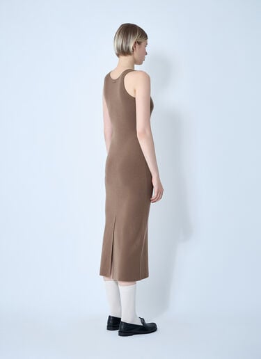 Max Mara Knitted Wool Midi Dress Brown max0261022