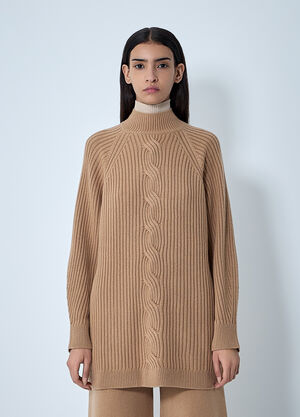 Max Mara Wool-And-Cashmere-Blend Sweater Camel max0262010