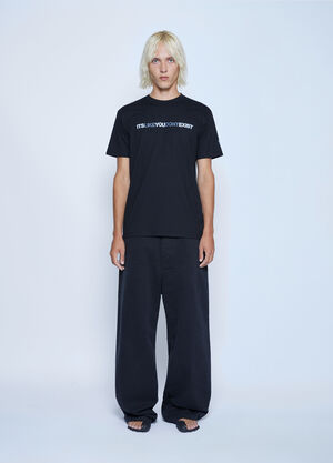Mechatok x LN-CC Text Print T-Shirt Black mec0162002