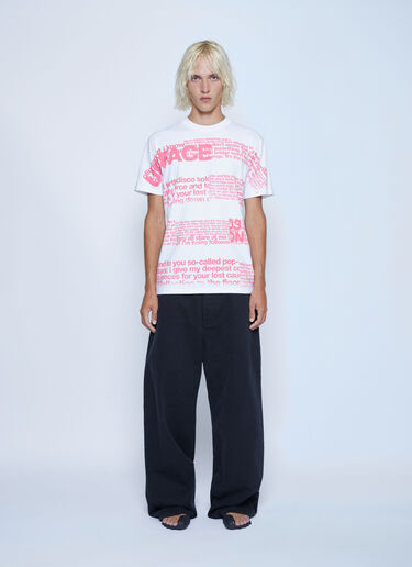 Mechatok x LN-CC Text Print T-Shirt White mec0162003
