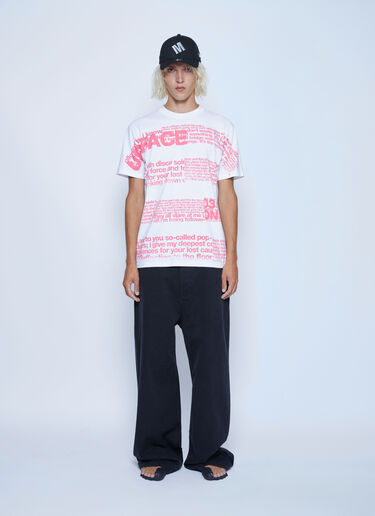 Text Print T-Shirt Mechatok x LN-CC Text Print T-Shirt White mec0162003