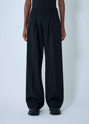 Moncler x EE72 by Edward Enninful Wool-Blend Gabardine Pants Black mee0262004