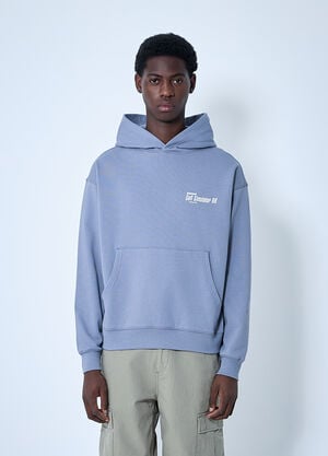 Metalwood Logo Print Hooded Sweatshirt Purple met0160002