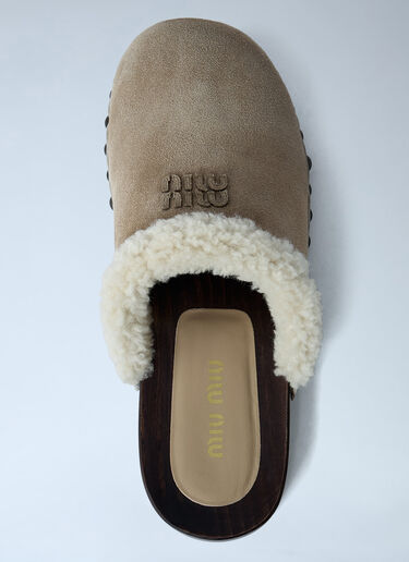 Suede Clogs Miu Miu Suede Clogs Black miu0262112