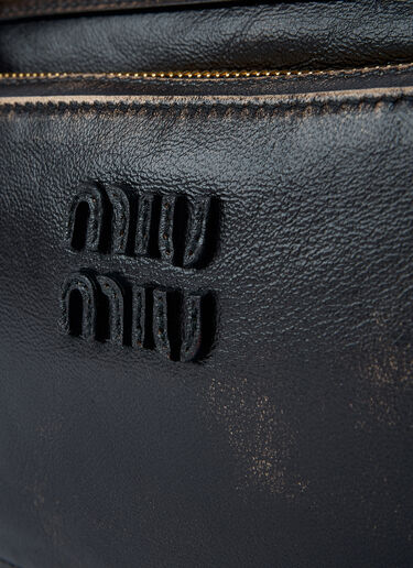 Miu Miu 포켓 가죽 숄더백  브라운 miu0262115