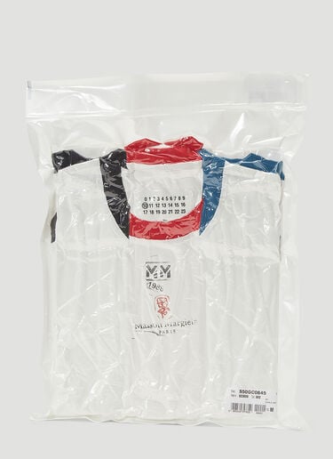 3 Pack Contrast Crewneck T-Shirt Maison Margiela 3 Pack Contrast Crewneck T-Shirt White mla0143014