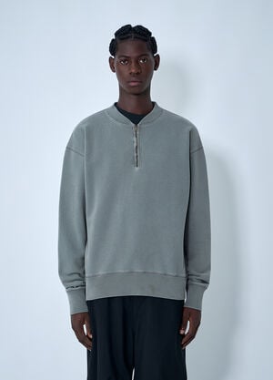 Maison Margiela Zip-Up Sweatshirt Grey mla0161005