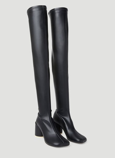 MM6 Maison Margiela Anatomic 过膝高筒靴 黑色 mmm0253028