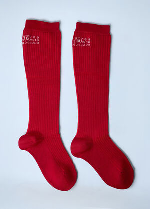 MM6 Maison Margiela Mesh Socks Red mmm0262007