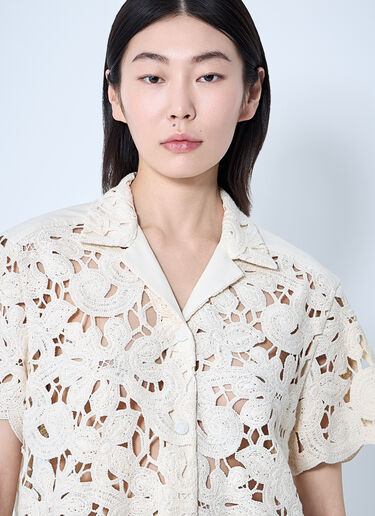 Short Sleeve Button-Down Shirt Moncler Short Sleeve Button-Down Shirt White mon0260018