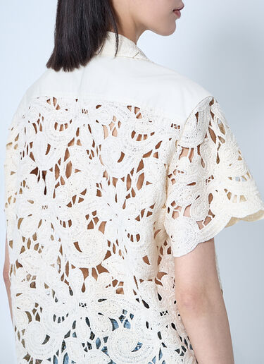 Short Sleeve Button-Down Shirt Moncler Short Sleeve Button-Down Shirt White mon0260018