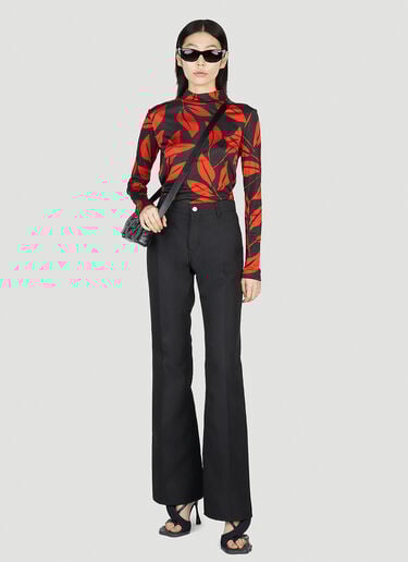 Meryll Rogge Leaf Print Top Red mrl0252006