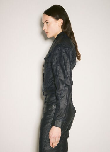 Waxed Denim Jacket Mugler Waxed Denim Jacket Black mug0258018
