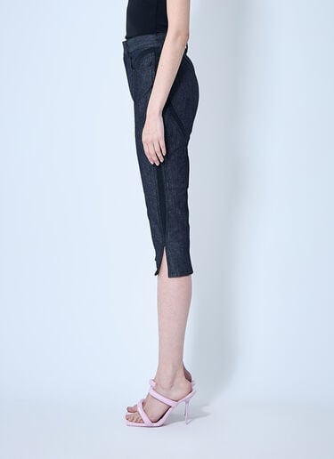 Mugler Capri Denim Cropped Pants Blue mug0259012