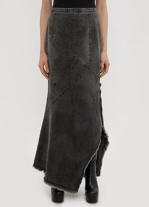 Oliver Theyskens Hook and Eye Asymmetric Skirt Grey oli0234008