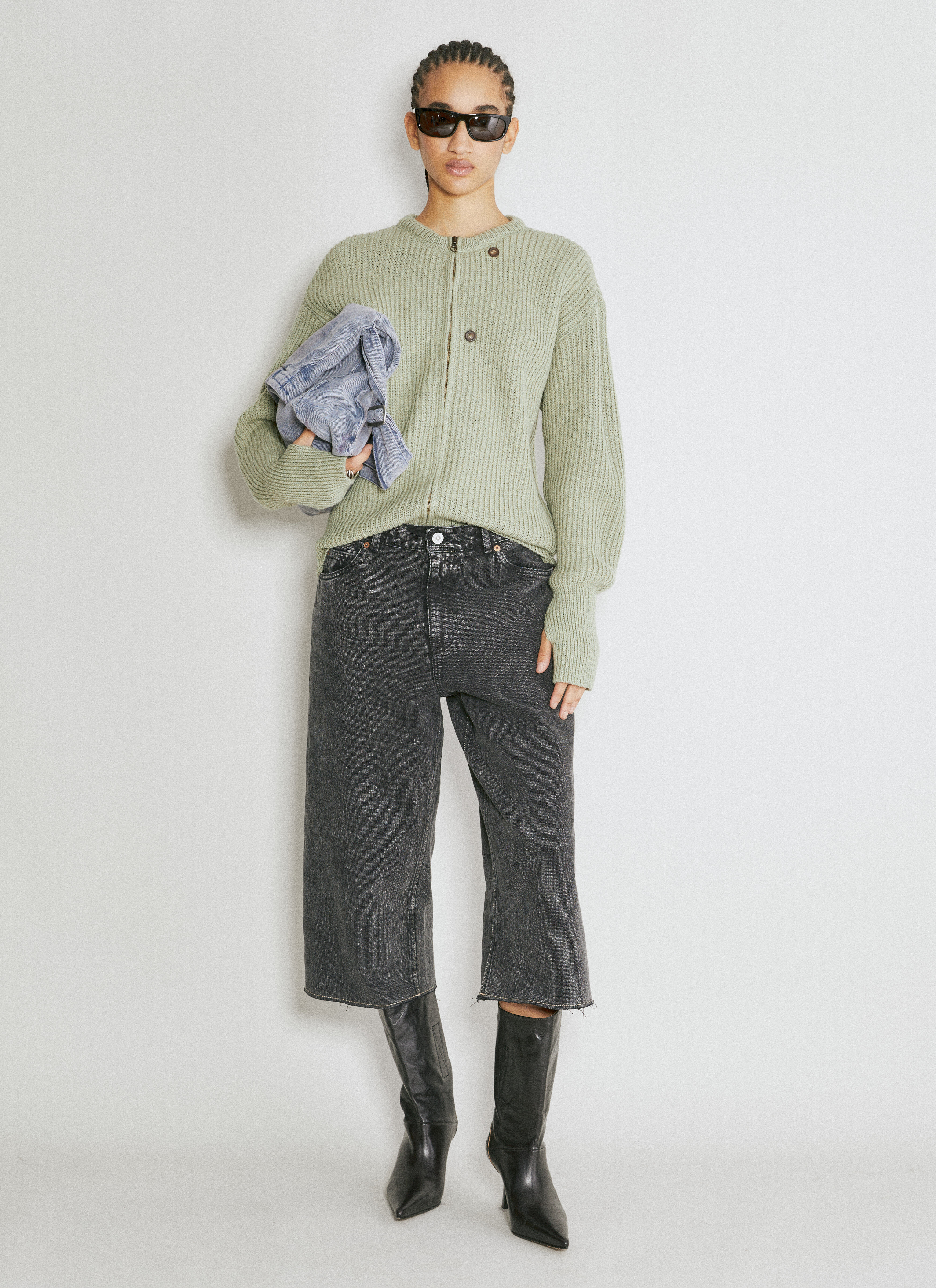 トップス OUR LEGACY 23AW ZIP WRAP CARDIGAN STYLING OUR LEGACY ZIP WRAP CARDIGAN th products Turtleneck