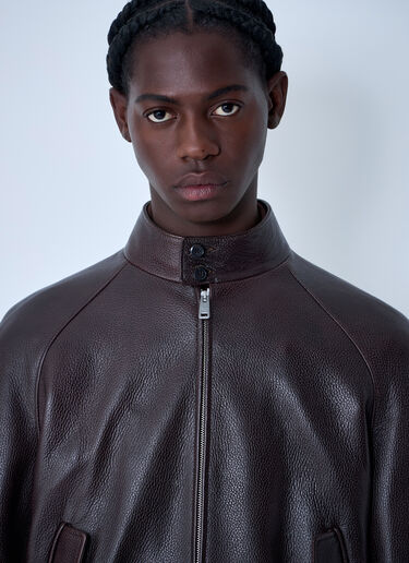 Prada Leather Jacket Brown pra0162001
